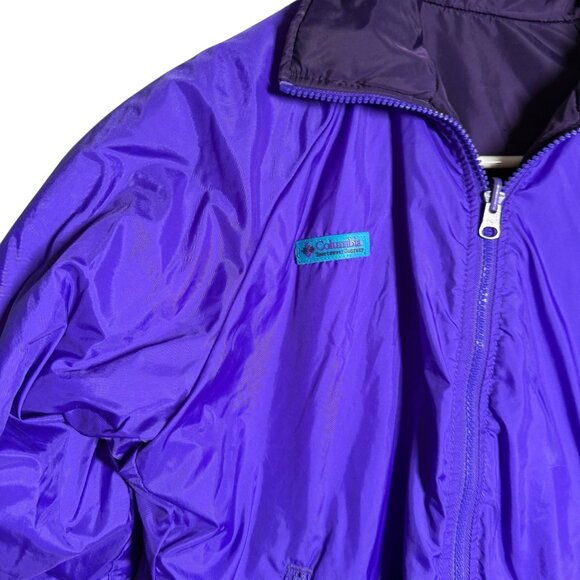 Vintage Columbia Womens Purple Insulated Jacket Reversible Size S Nylon 90 y2K - Picture 7 of 9